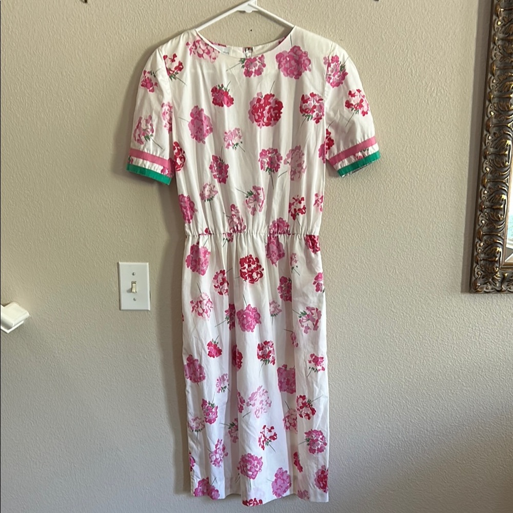 Floral Pink and White Dress